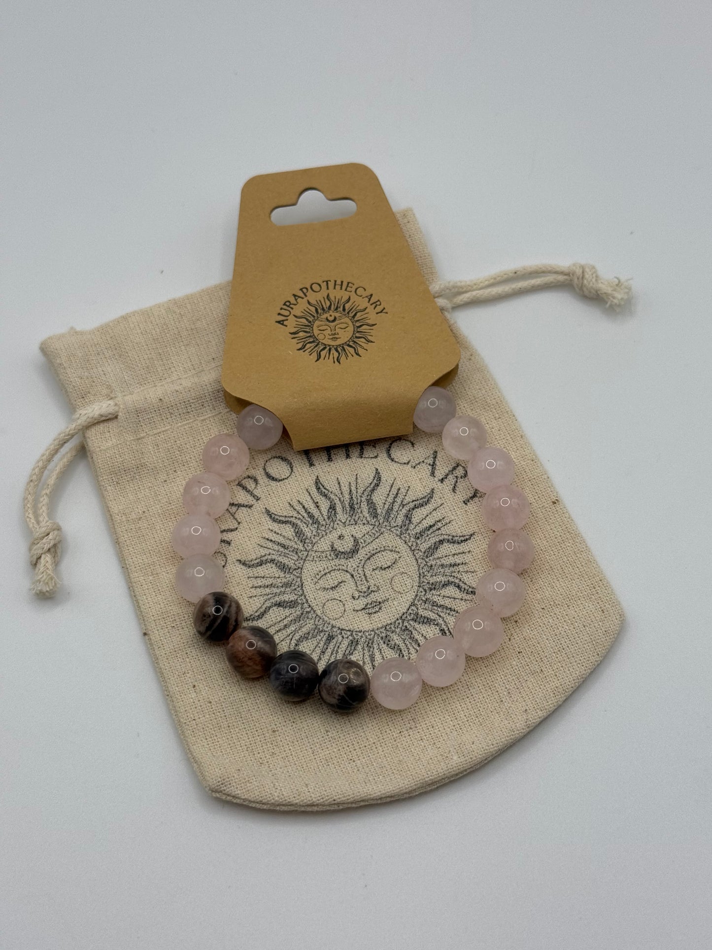 Compassion | Rose Quartz + Black Moonstone Bracelet