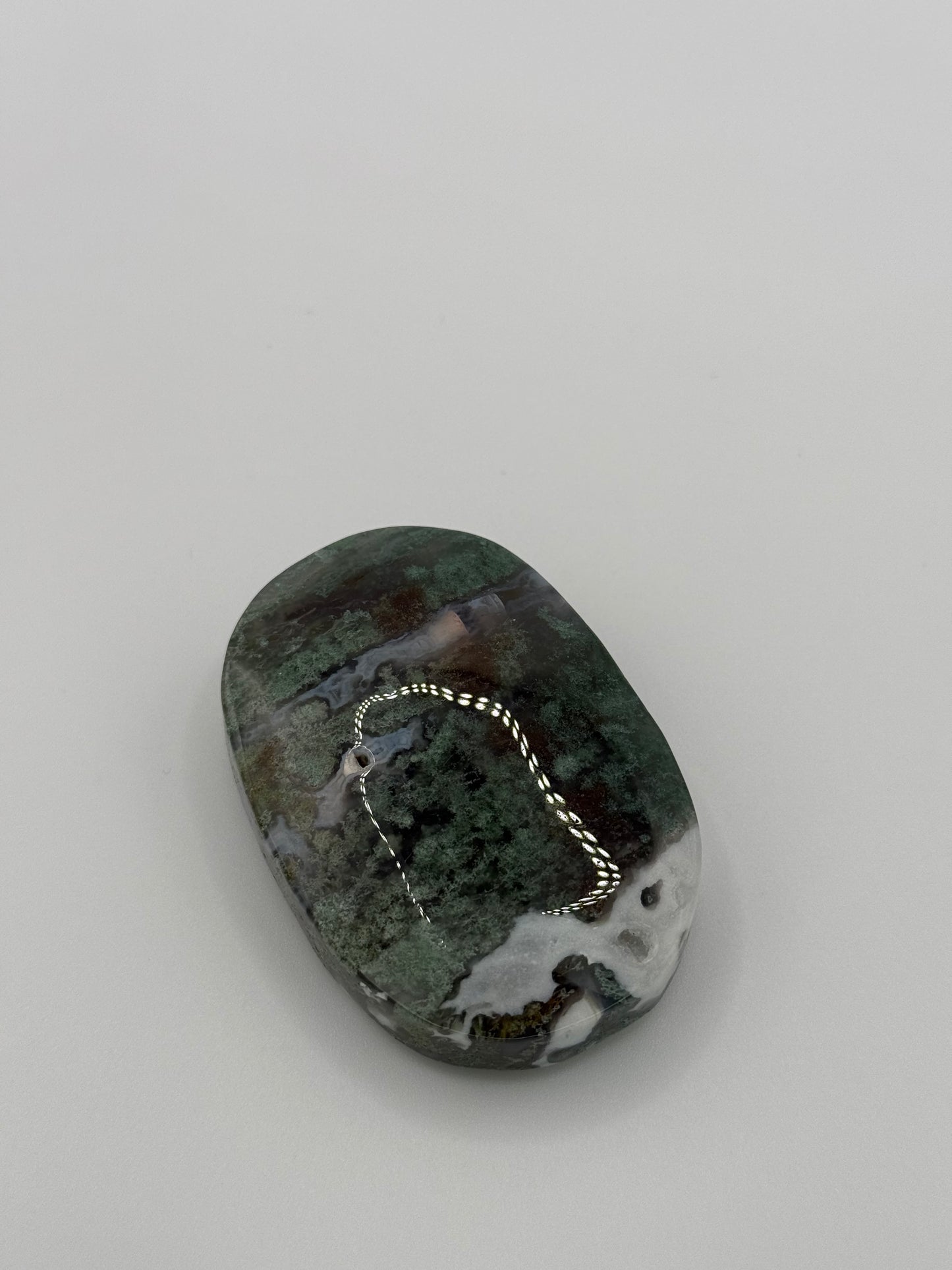 Moss Agate Palm Stones