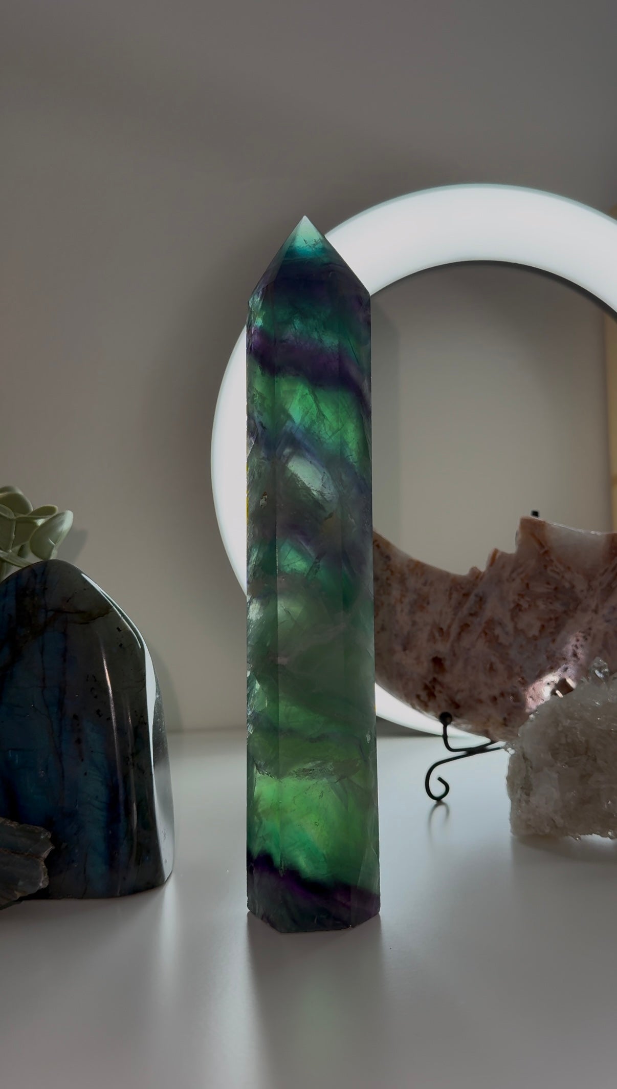 Statement Rainbow Fluorite Tower