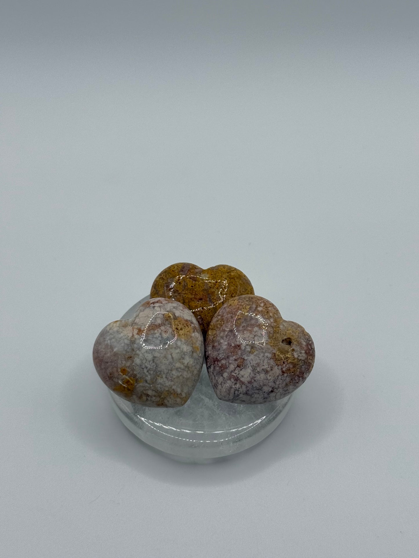 Flower Agate Mini Heart