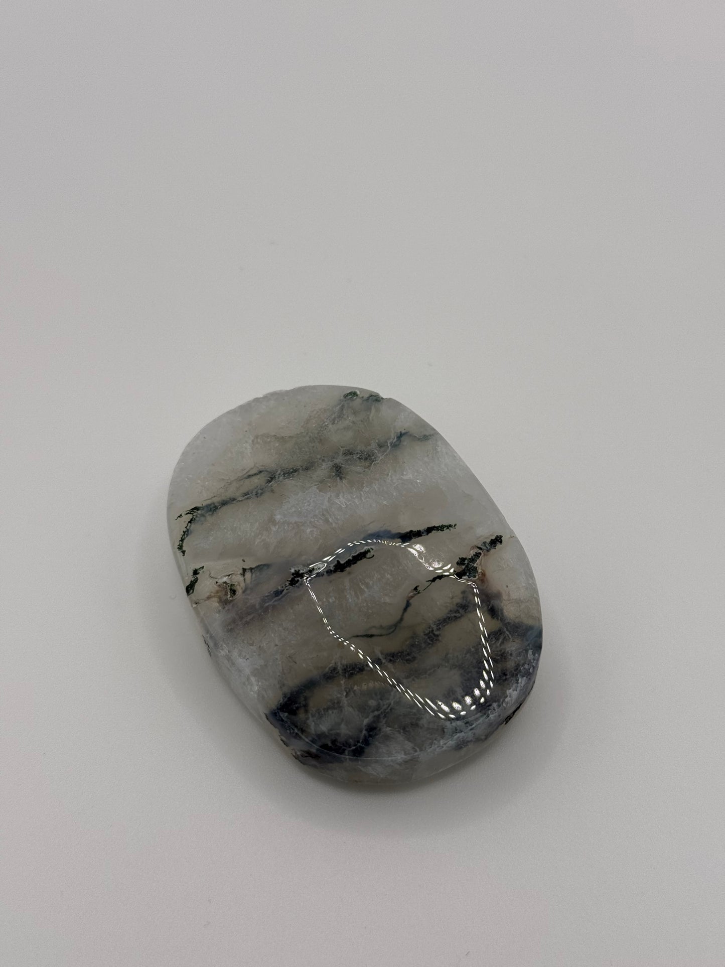 Moss Agate Palm Stones