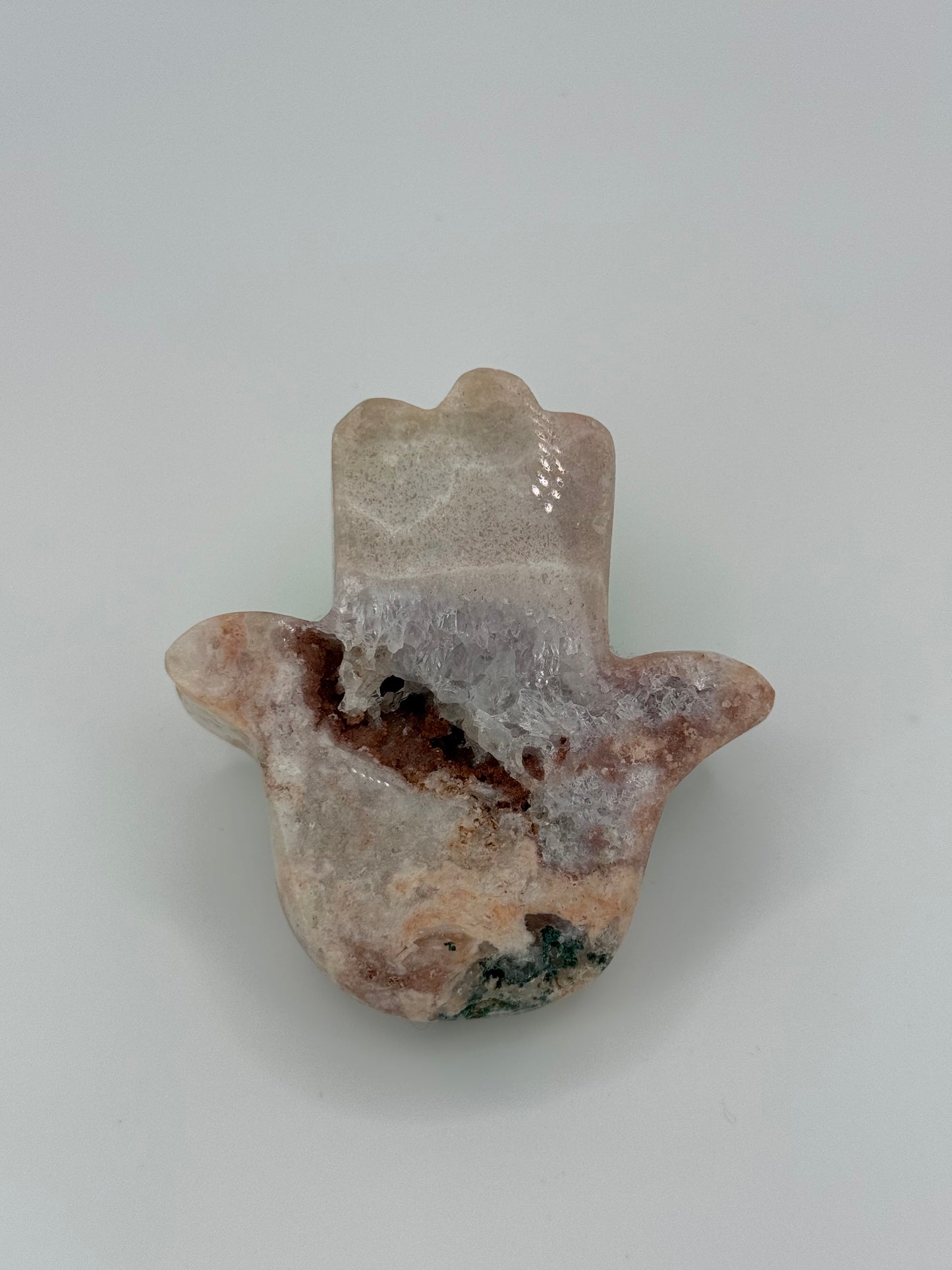 Pink Amethyst Hamsa Hand