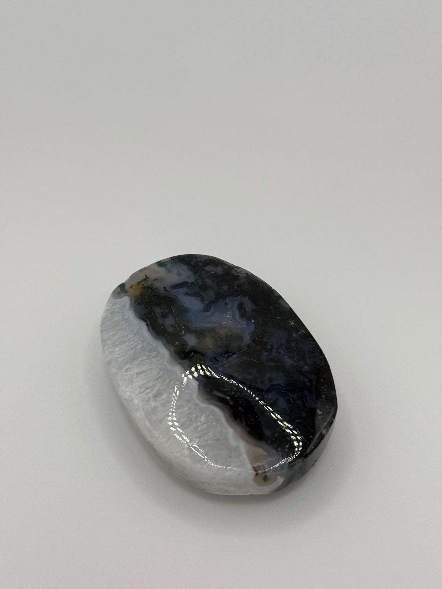 Moss Agate Palm Stones