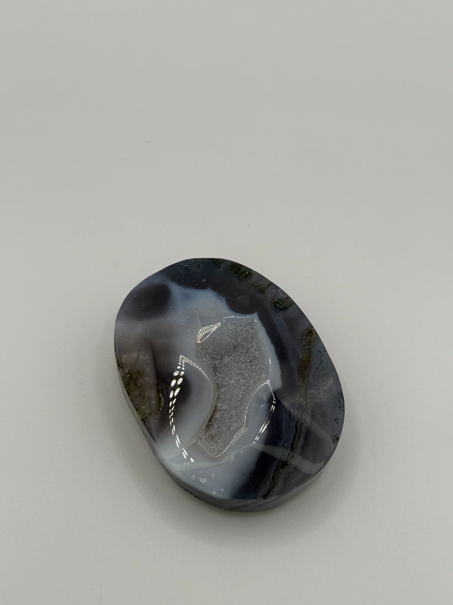 Moss Agate Palm Stones