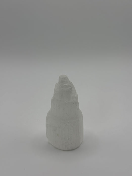 Satin Spar Selenite Mini Tower