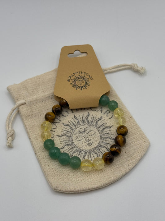 Abundance | Tiger Eye, Green Aventurine + Citrine Bracelet