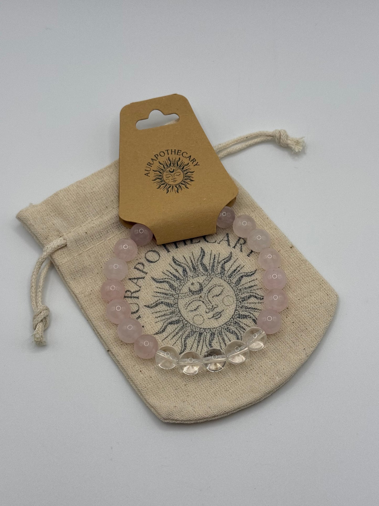 Self-Love | Rose Quartz + Clear Quartz Bracelet