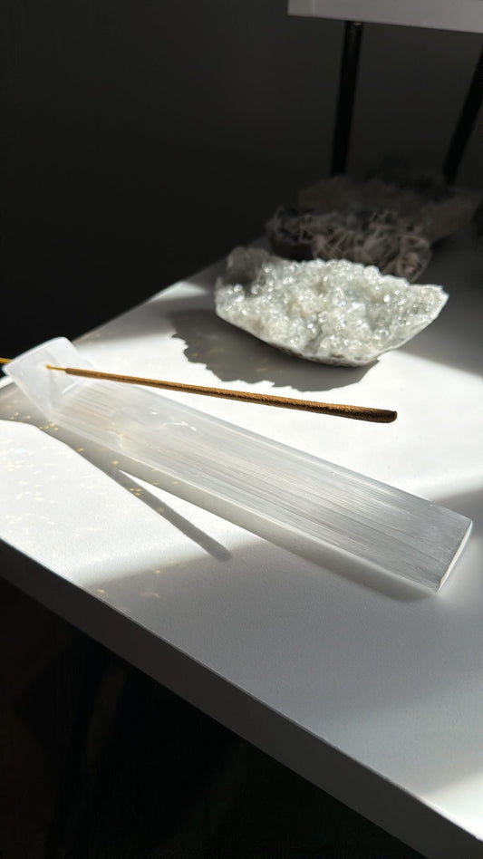 Selenite Incense Holder