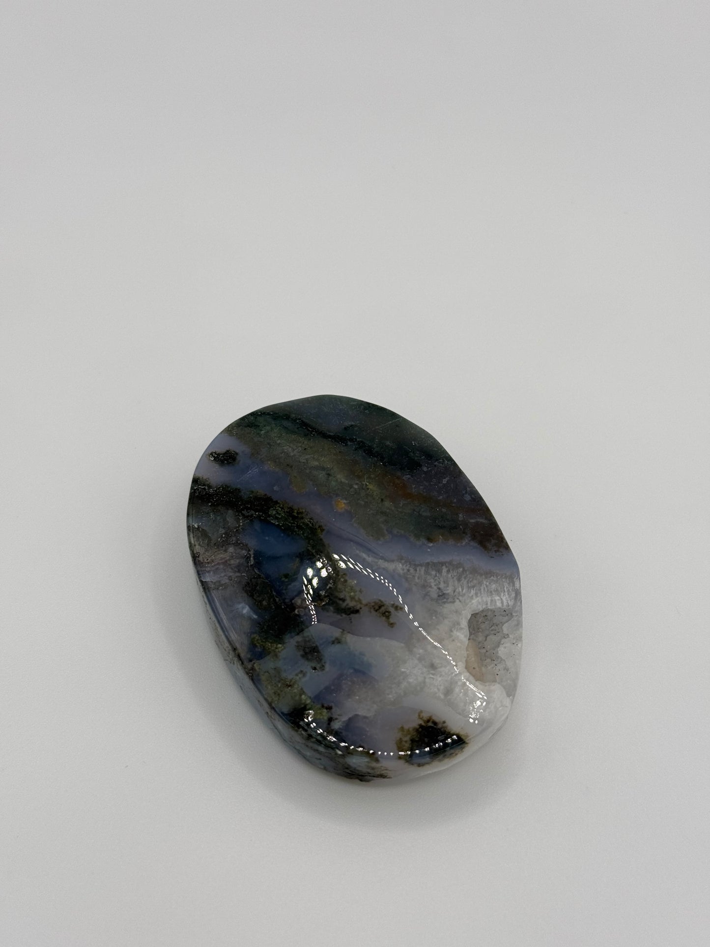 Moss Agate Palm Stones